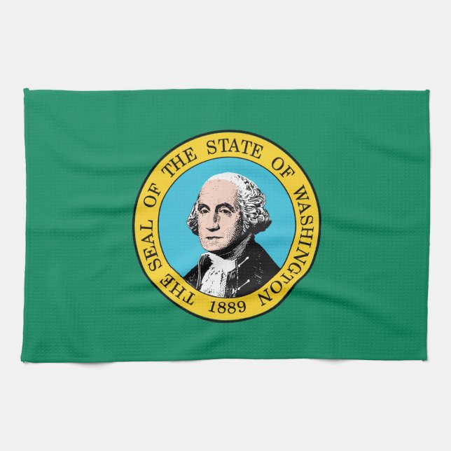 Linge De Cuisine Drapeau de l'État de Washington (Horizontal)