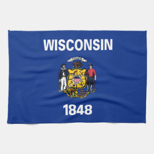 Linge De Cuisine Drapeau de l'État du Wisconsin