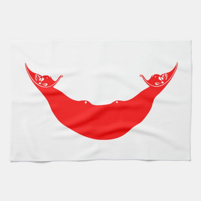 Linge De Cuisine Drapeau de l'île de Pâques (Horizontal)