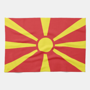 Linge De Cuisine Drapeau de Macédoine du Nord