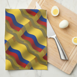 Linge De Cuisine Drapeau de ondulation de la Colombie