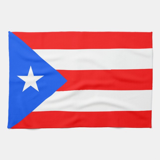 Linge De Cuisine Drapeau de Porto Rico (Horizontal)