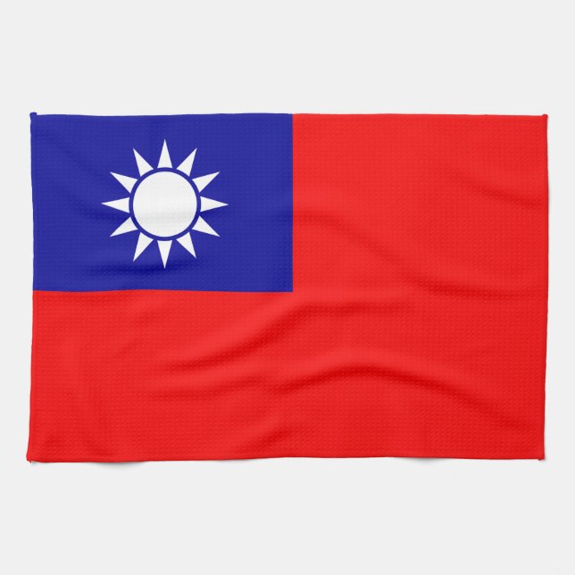 Linge De Cuisine Drapeau de Taïwan : République de Chine, Taipei ch (Horizontal)