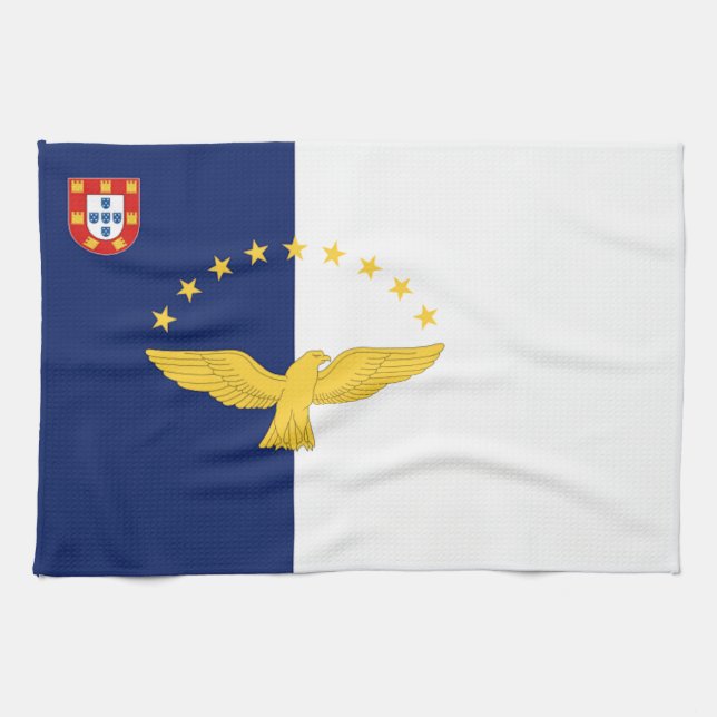 Linge De Cuisine Drapeau des Açores (Portugal) (Horizontal)