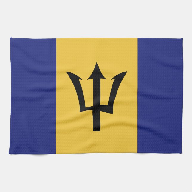 Linge De Cuisine Drapeau des Barbade (Horizontal)