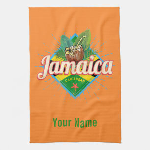 Linge De Cuisine Drapeau des Caraïbes de la Jamaïque vacances vinta