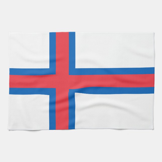 Linge De Cuisine Drapeau des îles Féroé (Horizontal)
