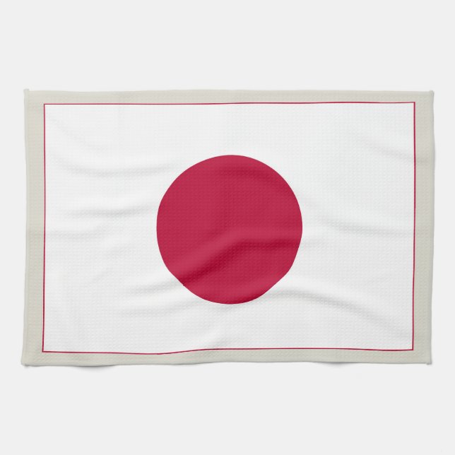 Linge De Cuisine Drapeau du Japon : Hinomaru, Nisshōki, Red Rising  (Horizontal)