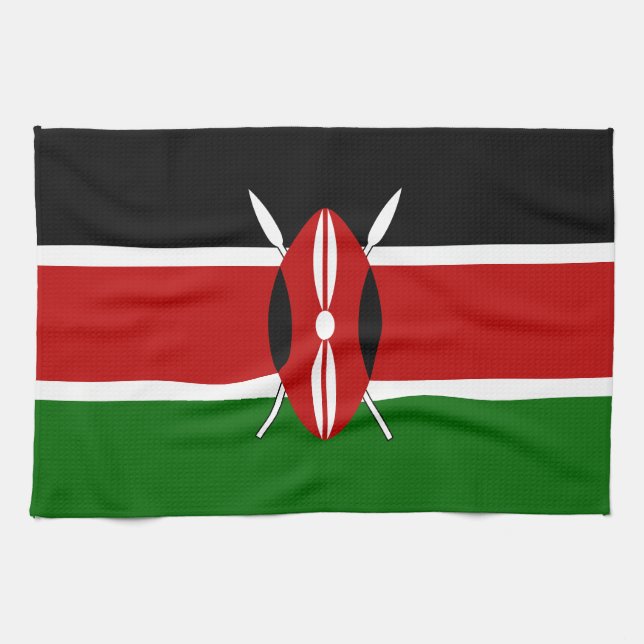 Linge De Cuisine Drapeau du Kenya (Horizontal)