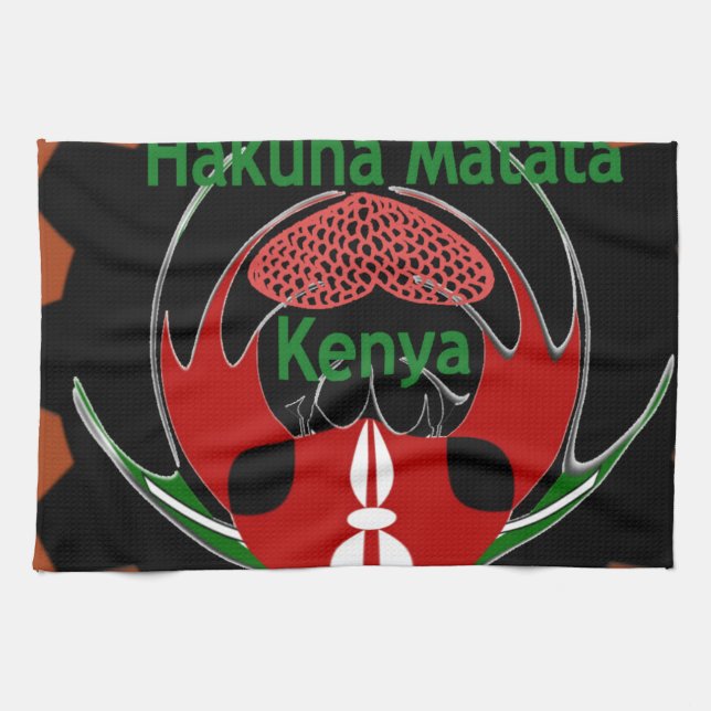 Linge De Cuisine Drapeau du Kenya - Hakuna Matata Patriotic (Horizontal)