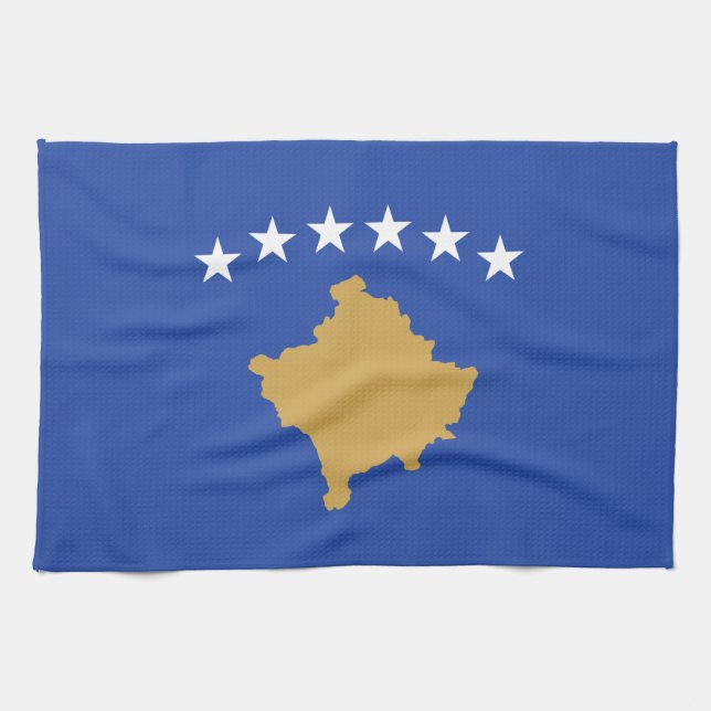 Linge De Cuisine Drapeau du Kosovo (Horizontal)
