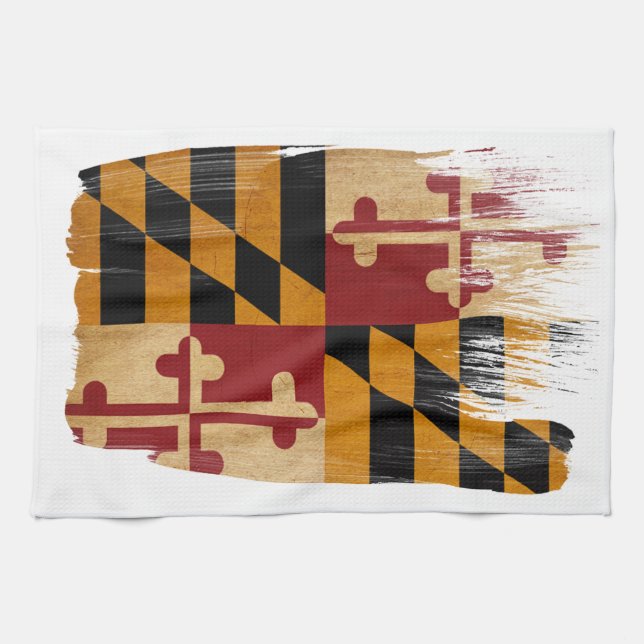 Linge De Cuisine Drapeau du Maryland (Horizontal)