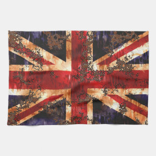 Linge De Cuisine Drapeau du Royaume-Uni patriotique rouillé