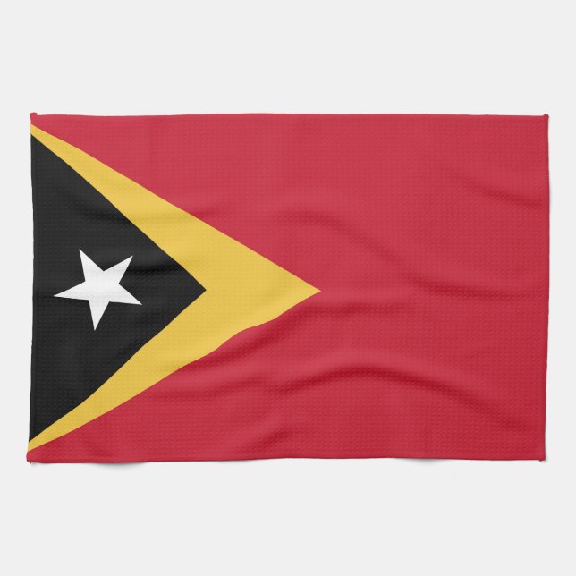Linge De Cuisine Drapeau du Timor oriental (Horizontal)