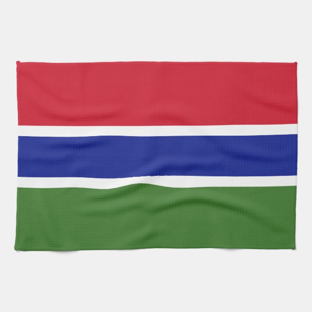 Linge De Cuisine Drapeau Gambie (Horizontal)