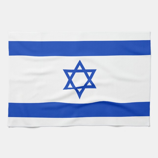 Linge De Cuisine Drapeau Israël (Horizontal)