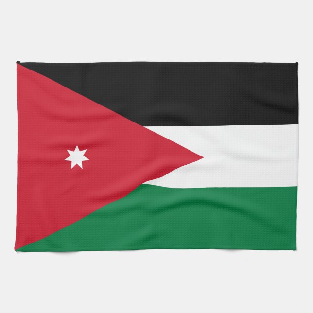 Linge De Cuisine Drapeau Jordanie (Horizontal)