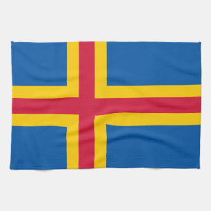 Linge De Cuisine Drapeau patriotique des îles Åland