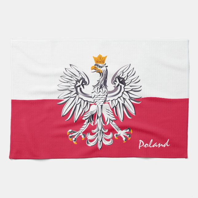 Linge De Cuisine Drapeau polonais & Aigle, Pologne mode maison / sp (Horizontal)