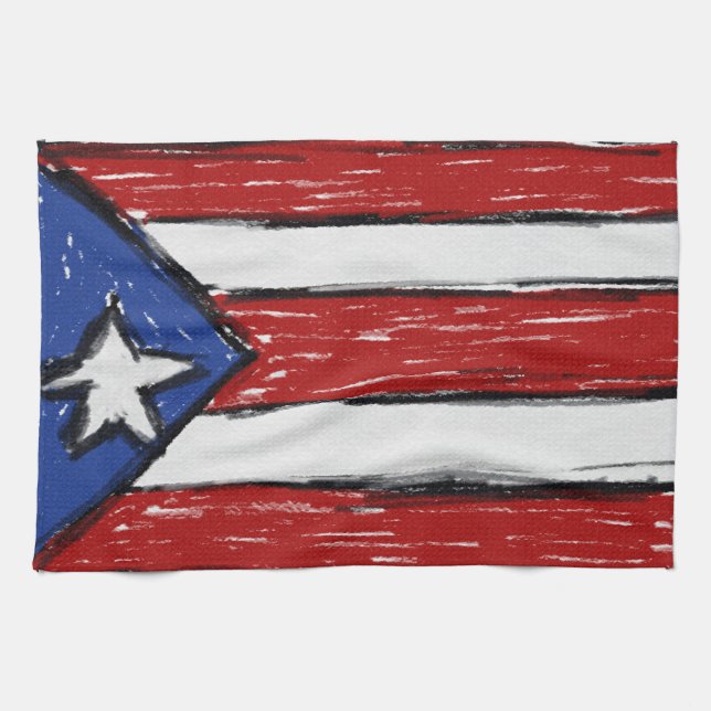 Linge De Cuisine Drapeau portoricain (Horizontal)