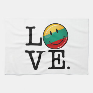 Linge De Cuisine Drapeau souriant lituanien