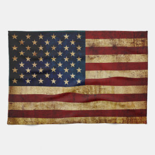 Linge De Cuisine Drapeau USA / Grunge
