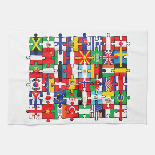 Linge De Cuisine Drapeaux des pays du pavillon international
