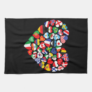 Linge De Cuisine Drapeaux des pays du pavillon international