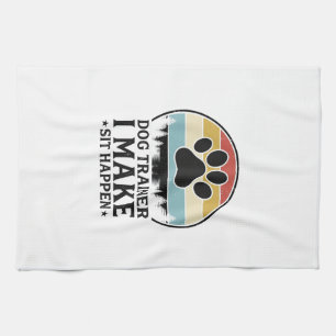 Linge De Cuisine Dresseur de chiens, je fais asseoir, vintage, chem