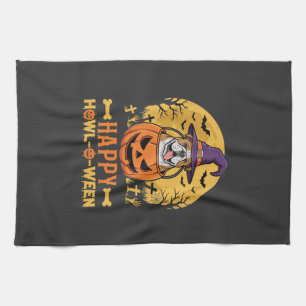 Linge De Cuisine Drôle Bulldog Halloween Joyeux Howl-O-Ween Vintage