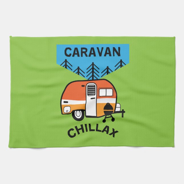 Linge De Cuisine Drôle Caravan Cadeaux | Meilleure caravane | Carav (Horizontal)