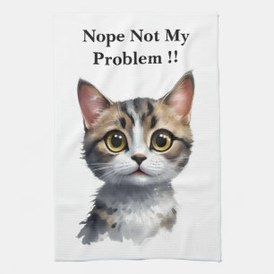 Linge De Cuisine Drôle Chat Dit Pas Mon Problème,