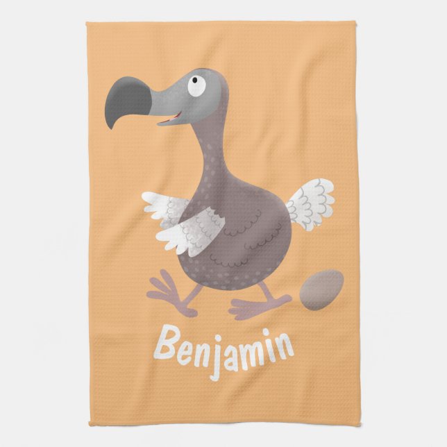 Linge De Cuisine Drôle dessin animé d'oiseau de dodo (Vertical)
