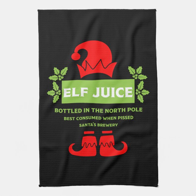Linge De Cuisine Drôle Étiquettes de la bière de Noël (Vertical)