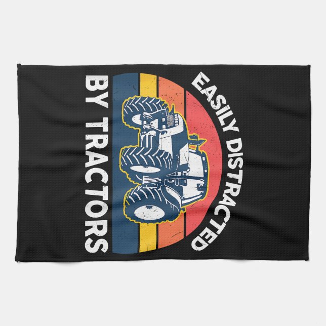 Linge De Cuisine Drôle Facilement Distrait Par Tracteurs-Chemises F (Horizontal)