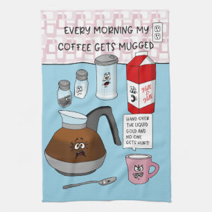Linge De Cuisine Drôle jeu de café de dessin animé