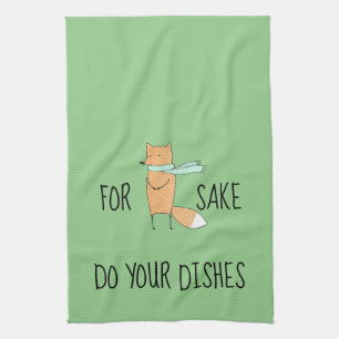 Linge De Cuisine Drôle Pour Le Renard Sake Do Plats