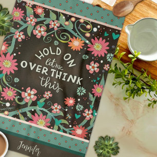 Linge De Cuisine Drôle Surpenser Citation Flore Dragonfly Nom Brown