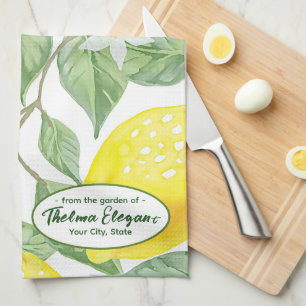 Linge De Cuisine Du jardin de cuisine au citron personnalisé 