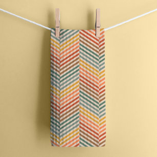 Linge De Cuisine Earthy Vintage Sporty Chevron
