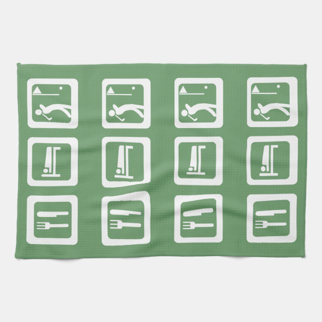 Linge De Cuisine Eat Sleep Golf (Horizontal)