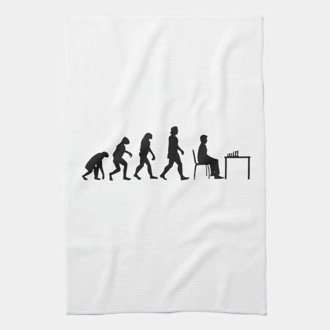 Linge De Cuisine Échecs - Évolution du joueur d'échecs (Vertical)