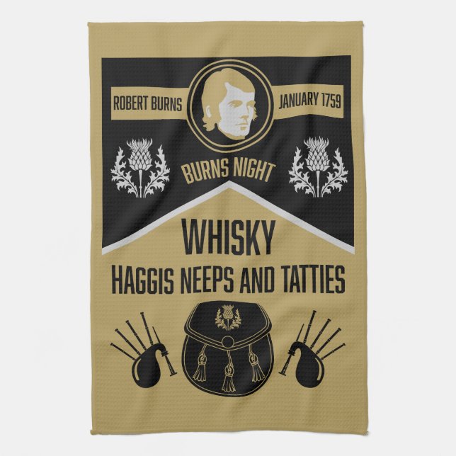 Linge De Cuisine Ecosse Burns Night (Vertical)