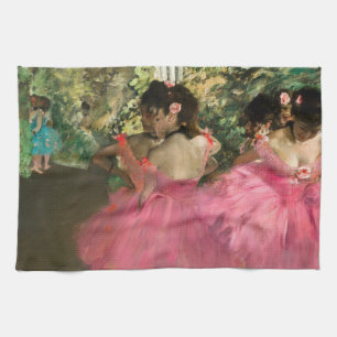 Linge De Cuisine Edgar Degas - Danseurs en rose
