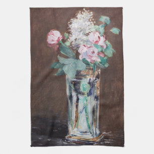 Linge De Cuisine Edouard Manet - Fleurs dans un Vase de Cristal