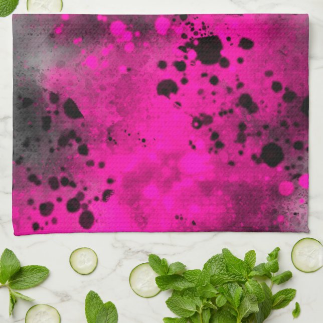 Linge De Cuisine Effet peinture vaporisateur amusant Tea Towel (Plié)