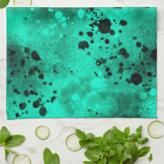 Linge De Cuisine Effet peinture vaporisateur amusant Tea Towel (Plié)