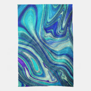Linge De Cuisine Elégant Aquamarine Paua Rainbow Shell inspiré
