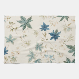 Linge De Cuisine Élégant Boho Vintage Feuille érable modèle floral