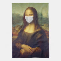 Élégant Chic Green Mona Lisa Convid 19 Peinture
